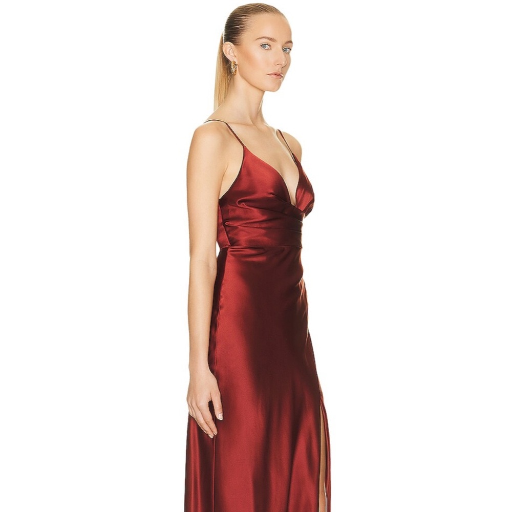 NICHOLAS SILK DRESS (2) COPPER BROWN